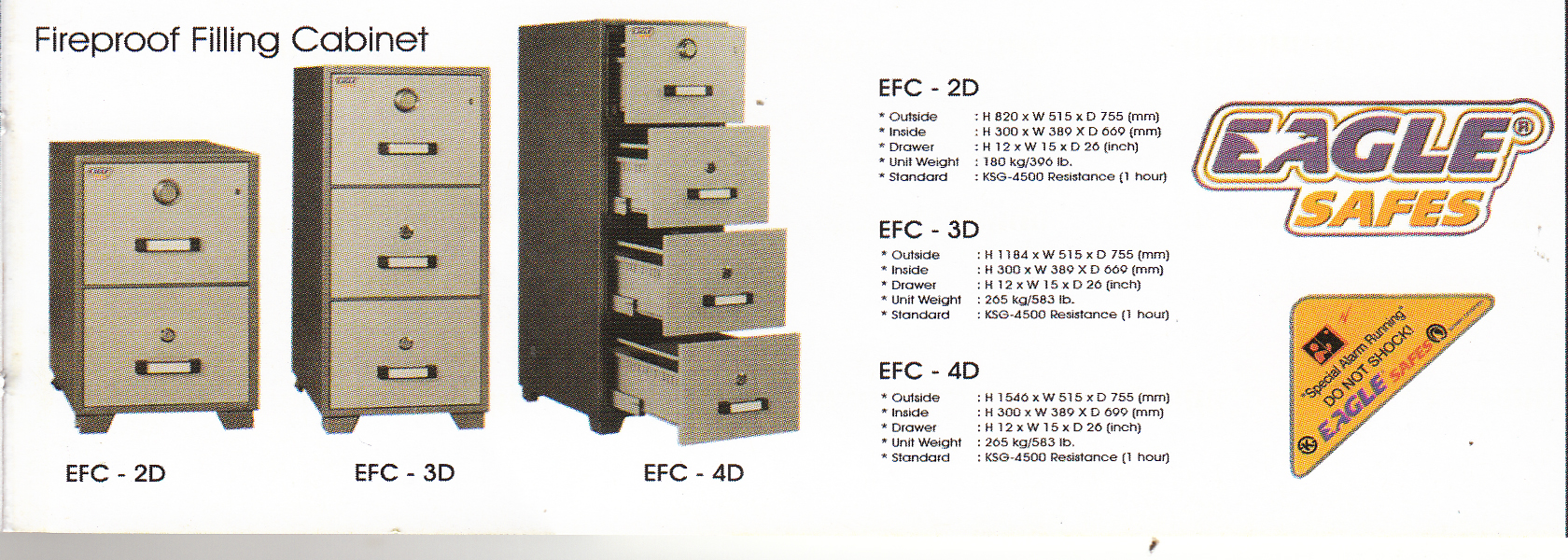 Filling EFC 2D  ; EFC 3D ; EFC 4D